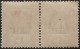 GILBERT & ELLICE ISLAND 1918 KGV 1d Red  Horizontal Pair SG26 Used - Îles Gilbert Et Ellice (...-1979)