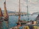 Delcampe - Ancien Tableau Marine Pêcheurs Bretagne Signé L. Masson Paysage Breton - Oelbilder