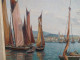 Delcampe - Ancien Tableau Marine Pêcheurs Bretagne Signé L. Masson Paysage Breton - Oils