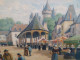 Delcampe - Ancien Tableau Marché Breton Signé L. Masson  Signé L. Masson (Lucien Masson) - Oelbilder