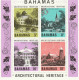 THEMATIC ARCHITECTURE:  ARCHITECTURAL HERITAGE. PUBLIC LIBRARY, GOTHIC CHURCH, HERMITAGE ETC     4v+MS   -   BAHAMAS - Otros & Sin Clasificación