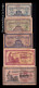 España Spain Set 5 Billetes Asturias Y León 25 40 50 Céntimos 1 2 Pesetas 1936 Pick S601-S605 Bc/Mbc F/Vf - Otros & Sin Clasificación