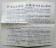 - Ancienne Boite De Pilules - Pilules Orientales - Objet Ancien De Collection - Pharmacie - - Equipo Dental Y Médica