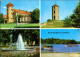 Rheinsberg  Schloss  Leuchtturm Springbrunnen  Rheinsberger See G1973 - Rheinsberg