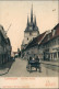 Lommatzsch Döbelner Straße, Bckerei - Kutsche Handcoloriert 1907 - Lommatzsch