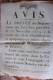 1814 PLACARD AVIS JURA LONS LE SAUNIER VENTE DES EFFETS HABILLEMENTS ET EQUIPEMENTS PROVENANT DECOMPAGNIE DE RESERVE - Documentos