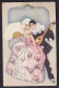 Woman And Pierrot / Ed. Ballerini&Fratini / Postcard Circulated, 2 Scans - Chiostri, Carlo