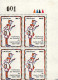PINOCCHIO BY CARLO COLLODI LITERATURE PUPPET CENTENARY URUGUAY Sc#1123 MNH Block Of 4 Stamps - Uruguay