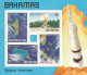 THEMATIC SPACE THEMES:  SPACE EXPLORATION AND SATELLITE VIEWS OF BAHAMAS, ELEUTHERA, ANDROS ETC   4v+MS    -   BAHAMAS - Clima & Meteorologia