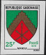 Gabon 1976 Y&T 365 à 367 Non Dentelés. Armoiries De Villes VI. Poissons, Feu, Marteaux - Sellos