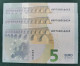 5 EURO SPAIN 2013 LAGARDE V014E2 VB SC FDS CORRELATIVE TRIO UNCIRCULATED PERFECT - 5 Euro