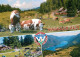 73224327 Weissensee Kaernten Naggler Alm Kuehe Pferde Kinderspielplatz Alpenpano - Weissensee