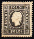 * 1859 Lombardo Veneto 3 Soldi Nero Sassone N 29 Cert E. Diena (32000) - Lombardo-Venetien