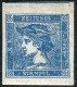 * 1855 - Lombardo Veneto / Austria - Testa Di Mercurio C.3 Azzurro III Tipo Nuovo - Lombardy-Venetia