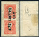 Fr 1859 - Lombardo Veneto - II Emissione - Coppia 5 Soldi Rosso Scarlatto II Tipo Stampa Confusa - Lombardije-Venetië