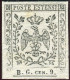 Sg 1852- Modena -PROVE -  9 C. Bianco Segnatasse Per Giornali (P34) Bolaffi - Modène
