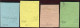 Sg 1852- Modena -PROVE - Set Completo Del 5 C. Carta Colorata (P22/P25) Bolaffi - Modena