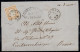 Ltr 1861 -  Napoli - Province Napoletane Lettera Da Napoli A Roma,10 Gr Giallo (22e) "Via Di Mare" Cert. Viesti - Napoli