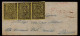 Ltr 1852 - Parma - Lettera Da Fiorenzuola A Parma Affrancata Con Striscia Di 3 Val Da 5c (1) , Cert. Oliva (4.000) - Parma