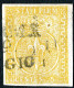 Us 1853/55 Parma- 5 Centesimi Giallo Arancio Bordo Foglio (6) Splendido, Usato, Cert. P.Cardillo - Parme