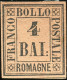 * 1859  Romagne - 4 Baj  Fulvo (5) Nuovo Con Gomma, Cert. L.Guido (1.500) - Romagne