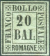 * 1859 Romagne - 20 Baj  Grigio Azzurro (9) Nuovo Con Gomma Originale (380) - Romagna