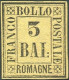 Sg 1859 Romagne - Prova 3 Baj  Giallo Paglia (P9) Nuovo Senza Gomma Come Da Emissione, Diena (1.500) - Romagne