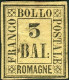 Sg 1859 Romagne - Prova 3 Baj  Giallo Paglia (P9) Nuovo Senza Gomma Come Da Emissione, Difettoso (1.500) - Romagna