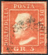 Us 1859 - Sicilia "5 Grana Vermiglio" (11) Usato II Tavola, Timbrino Verfalschi Cert.Viesti (5.500) - Sizilien