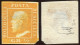 Sg 1859 - Sicilia " ½  Grana Arancio"(2a) Nuovo SG II Tav. Carta Di Napoli Difettoso Ma Raro, Vert. L.Guido (1.500) - Sicilia