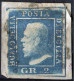 Fr 1860 - Sicilia "2 Grana Azzurro " (6a) I Tav. Carta Di Napoli Usato Pos. 19/100, Diena & Ver. L. Guido (275) - Sicily