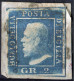 Fr 1860 - Sicilia "2 Grana Azzurro " (6a) I Tav. Carta Di Napoli Usato Pos. 19/100, Diena & Ver. L. Guido (275) - Sicilia