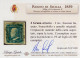Fr 1860 - Sicilia "2 Grana Azzurro " (6a) I Tav. Carta Di Napoli Usato Pos. 19/100, Diena & Ver. L. Guido (275) - Sicily