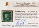 Fr 1860 - Sicilia "2 Grana Azzurro " (6a) I Tav. Carta Di Napoli Usato Pos. 19/100, Diena & Ver. L. Guido (275) - Sicilië