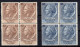 ** 1954 - Italia Repubblica - Italia Turrita (747/748) Quartina Gomma Integra, Serie Completa 2 Valori (750) - 1946-60: Mint/hinged