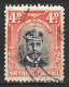 SOUTHERN RHODESIA...KING GEORGE V..(1910-36.)...." 1924..".....4d .....SG6.....TONED SPOTS....CDS...USED...... - Southern Rhodesia (...-1964)
