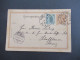 Österreich 1891 GA 2 Kreuzer Mit 3 Kreuzer Zusatzfrankatur K1 Margarethen Wien - Schaffhausen Schweiz - Briefkaarten