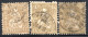 2619. SWITZERLAND 1862 1 FR. GOLD X 3 - Usados