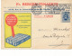 285 Sur Carte – Publicité Fr Bergen_Tenaerts Matelas, Lits Anglais – Bruxelles 1933 - 1929-1937 Lion Héraldique