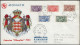 Monaco 1955 Y&T 415 à 419 Sur Enveloppe Premier Jour. Sceau Du Prince De Monaco, Cavalier - Briefe U. Dokumente