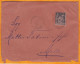 1895 - 25 C Sage Sur Enveloppe + Lettre En Italien De Tripoli, Barbarie Vers Malta Malte, GB - Cachet à Cercle Pointillé - Cartas & Documentos