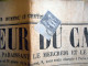 1C BLEU ENCRE REPUBLIQUE FRANCAISE TYPE SAGE  AURILLAC Sur Journal LE MONITEUR DU CANTAL Du 22 MAI 1878 - Journaux