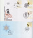 Theodor Herzl Joint Issues On 6 FDCs From Hungary, Israel And Austria - Jewish