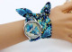 Montre à Quartz NEUVE Bracelet Foulard Watch - Papillons - Moderne Uhren