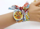 Montre à Quartz NEUVE Bracelet Foulard Watch - Tournesols Fleurs - Orologi Moderni