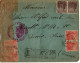 ARGENTINE AFFRT COMBINE SUR LETTRE RECOMMANDEE OBLITEREE CARLOS TEJEODOR 1915 POUR LA FRANCE CONTROLE POSTAL - Storia Postale