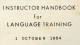 American Aviation English.Technical Phase.1954.HQ Officer Military Schools USAF.Lackland AFB.San Antonio.Texas. - Fliegerei