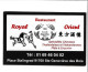 Carte De Visite RESTAURANT Chinois - ROYAL ORIENT - 91700 Ste Geneviève Des Bois - - Other & Unclassified