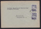 Poland: Cover, 1950, 2 Stamps, Labour, Communist Slogan, Provisory Purple Overprint (traces Of Use) - Briefe U. Dokumente