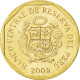 Monnaie, Pérou, 10 Centimos, 2008, SPL, Laiton, KM:305.4 - Pérou